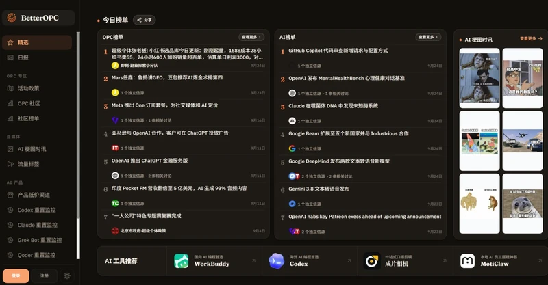 BetterOPC:AI 与科技从业者的智能情报平台