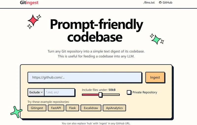 Gitingest:把整个 Git 仓库变成一段文本喂给 A